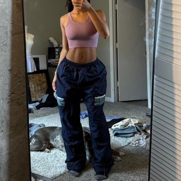 Fila Navy Oversized Y2K Track Pants - Picture 3 of 6